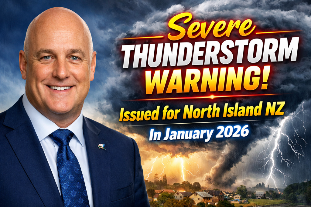 Severe Thunderstorm Warning Issued for North Island NZ in January 2026