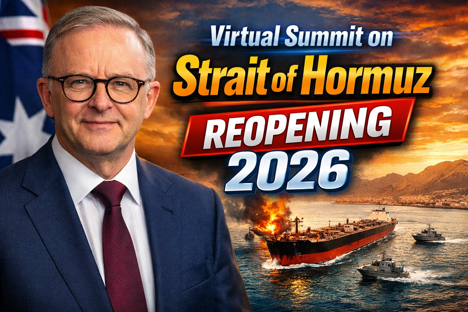 Virtual Summit on Strait of Hormuz Reopening 2026 Australia Joins Global Push to Secure Oil Shipping Routes